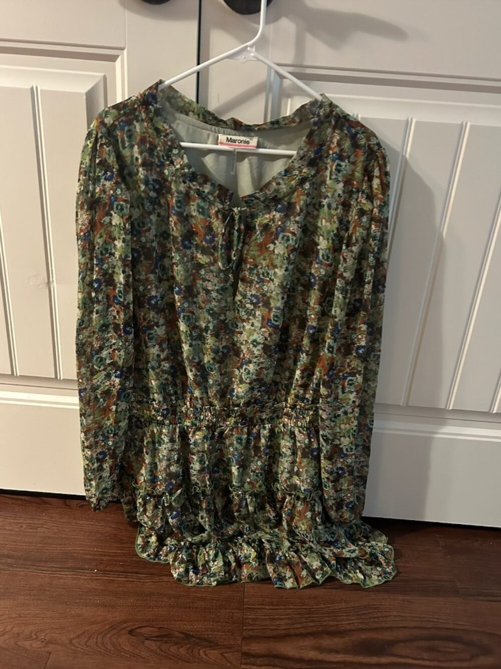 Maronie Green Long Sleeve Dress